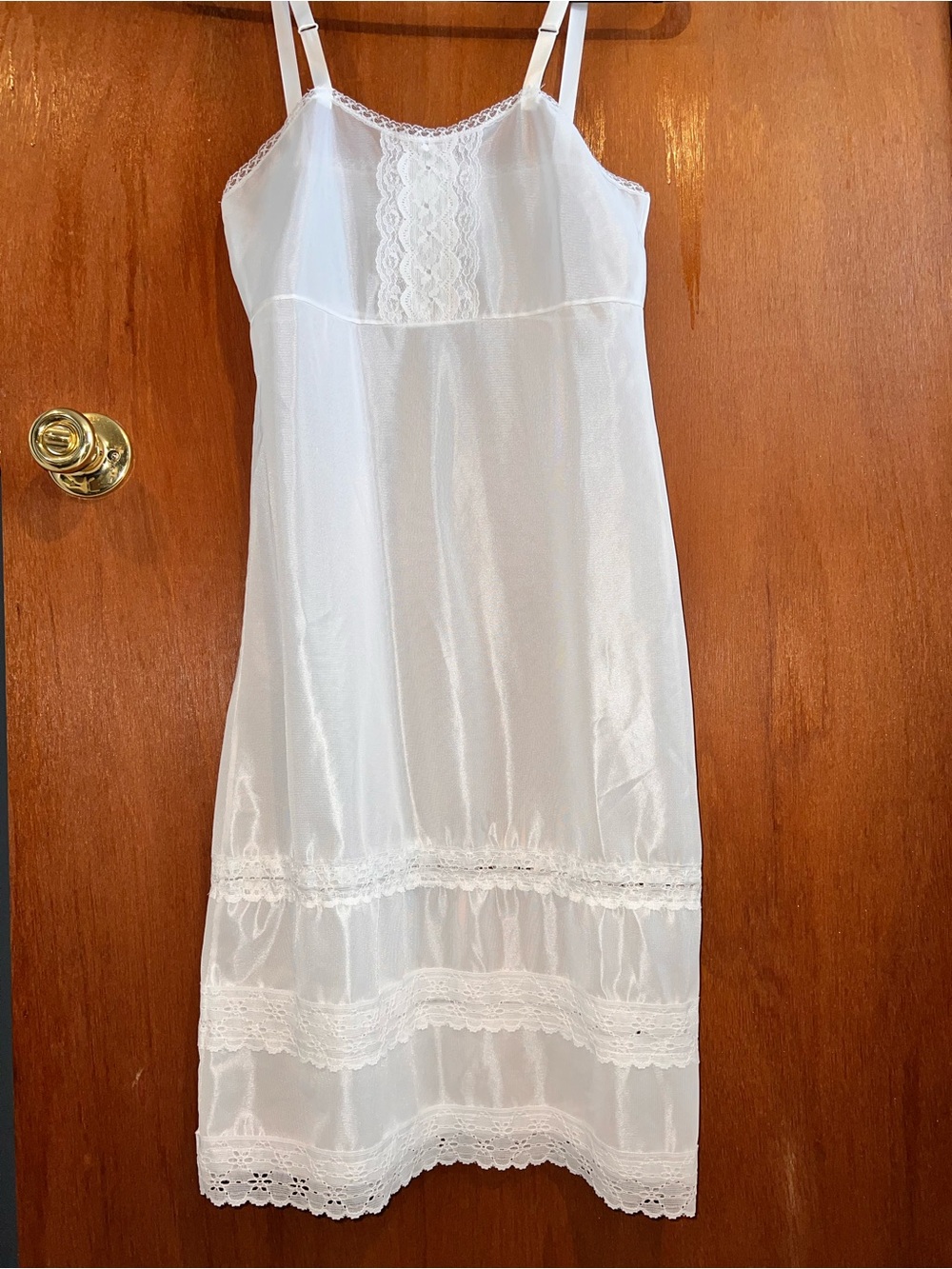 White Lace-Trim Slip Dress — Women’s Intimates